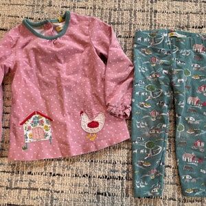 Mini Boden chicken and farm set size 3-4y